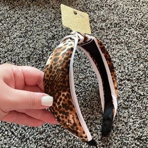 Leopard Print Knot Silk Headband